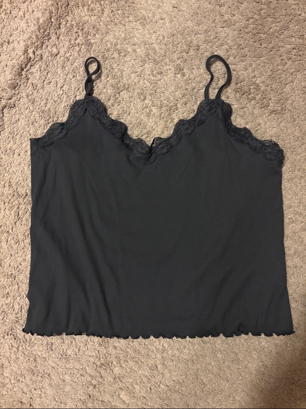 Old Navy Black Lace-Trim Spaghetti Strap Camisole